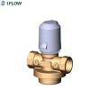 Brass Pressure Independent Control Valve with Test Plug Chilled/Hot Water